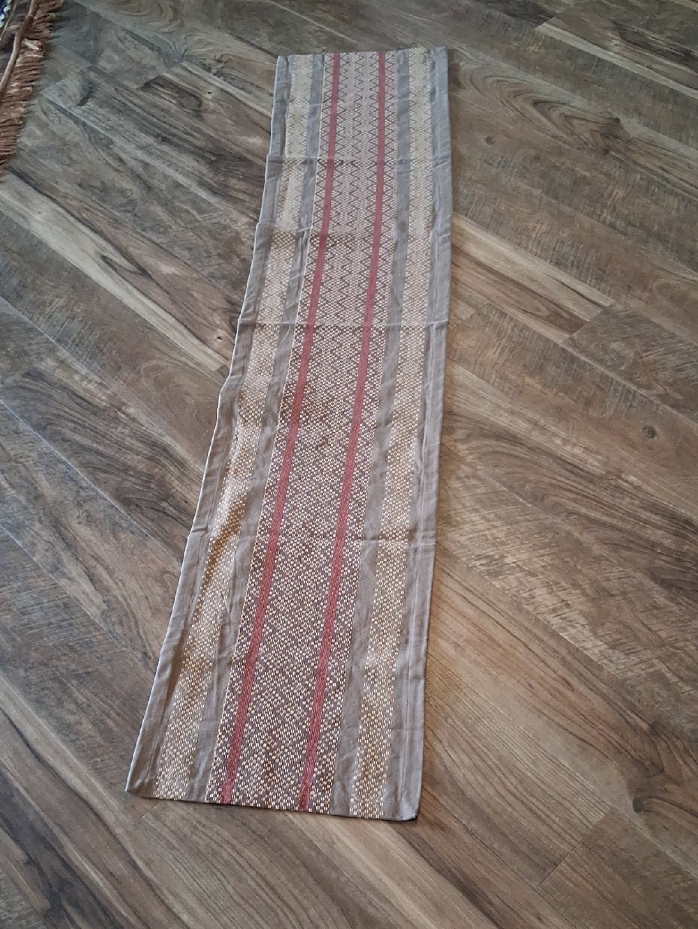 Boho‎ hand loomed Cotton Runner- 70.5" X 15" W.